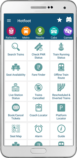 Hotfoot App for Trains Metro Cabs