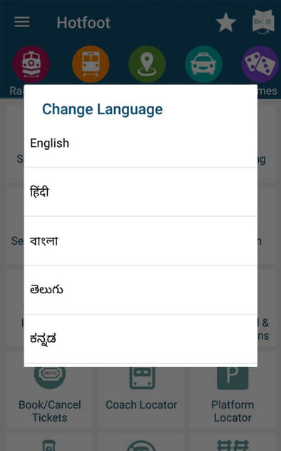 Railway App in Multiple Languages